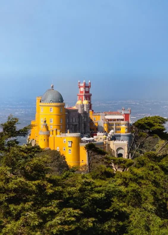 Colourful facades of the Pena Palace